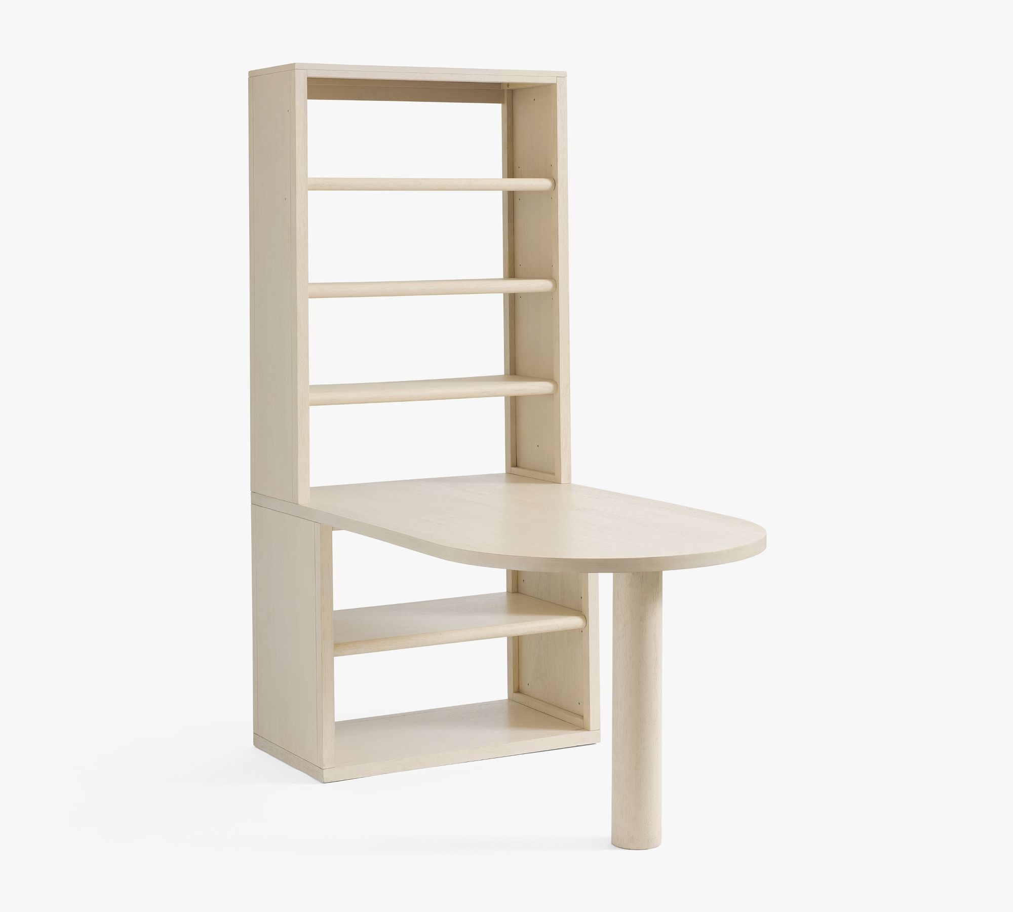 Cayman Peninsula Desk with Bookcase (36" x 66")