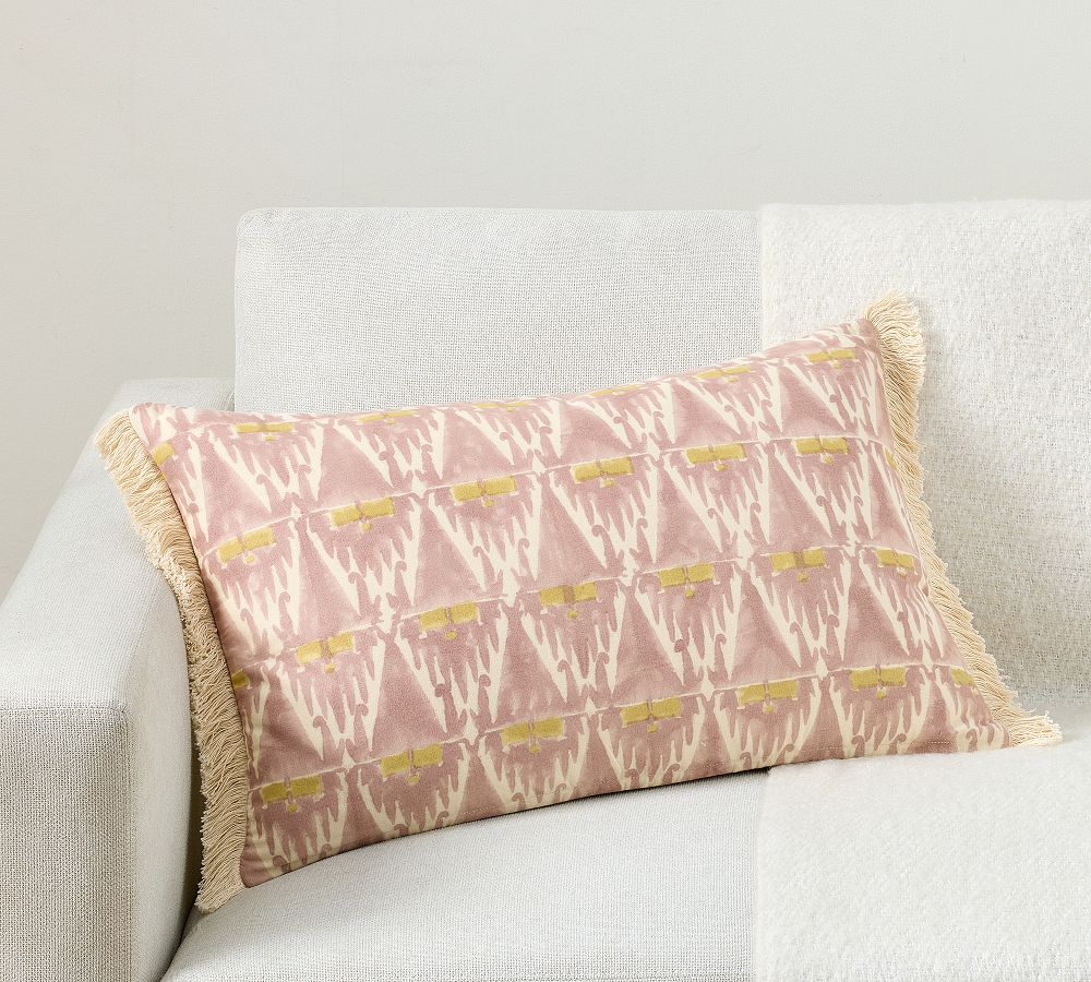 Eden Printed Lumbar Pillow Cover - 16" x 26", Blush Multi