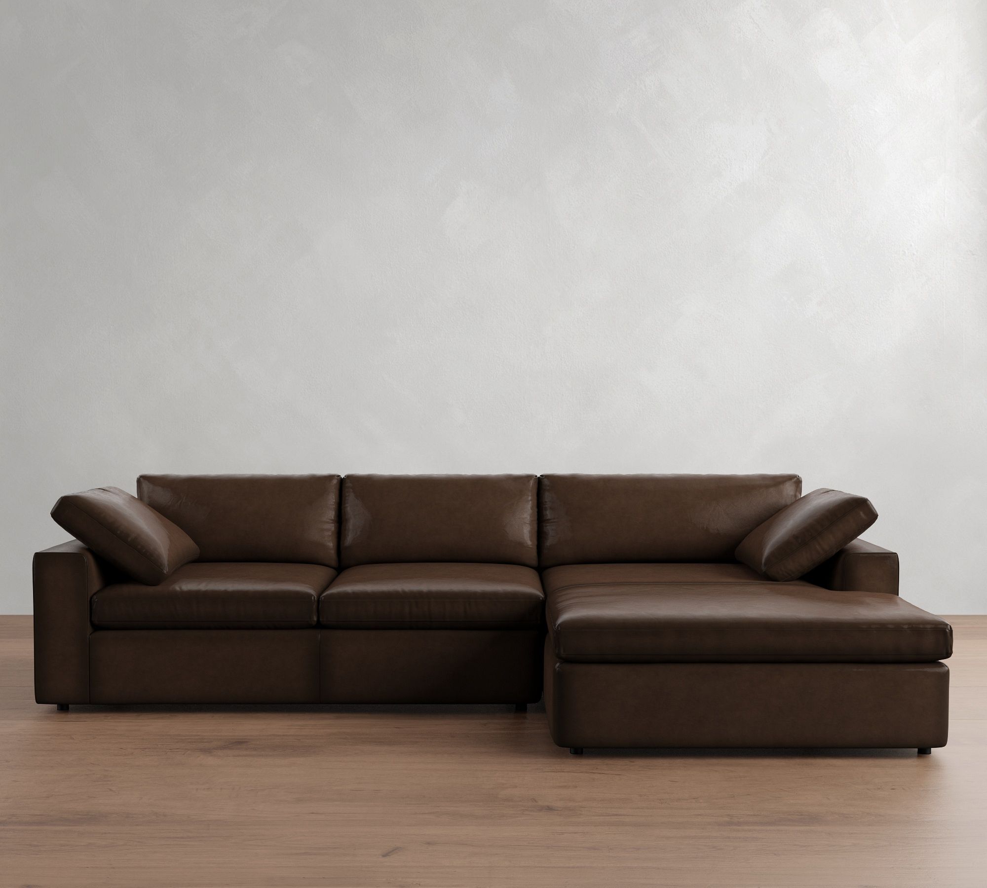 Dream Leather Chaise Sectional (120"&ndash;130") - thumbnail 8