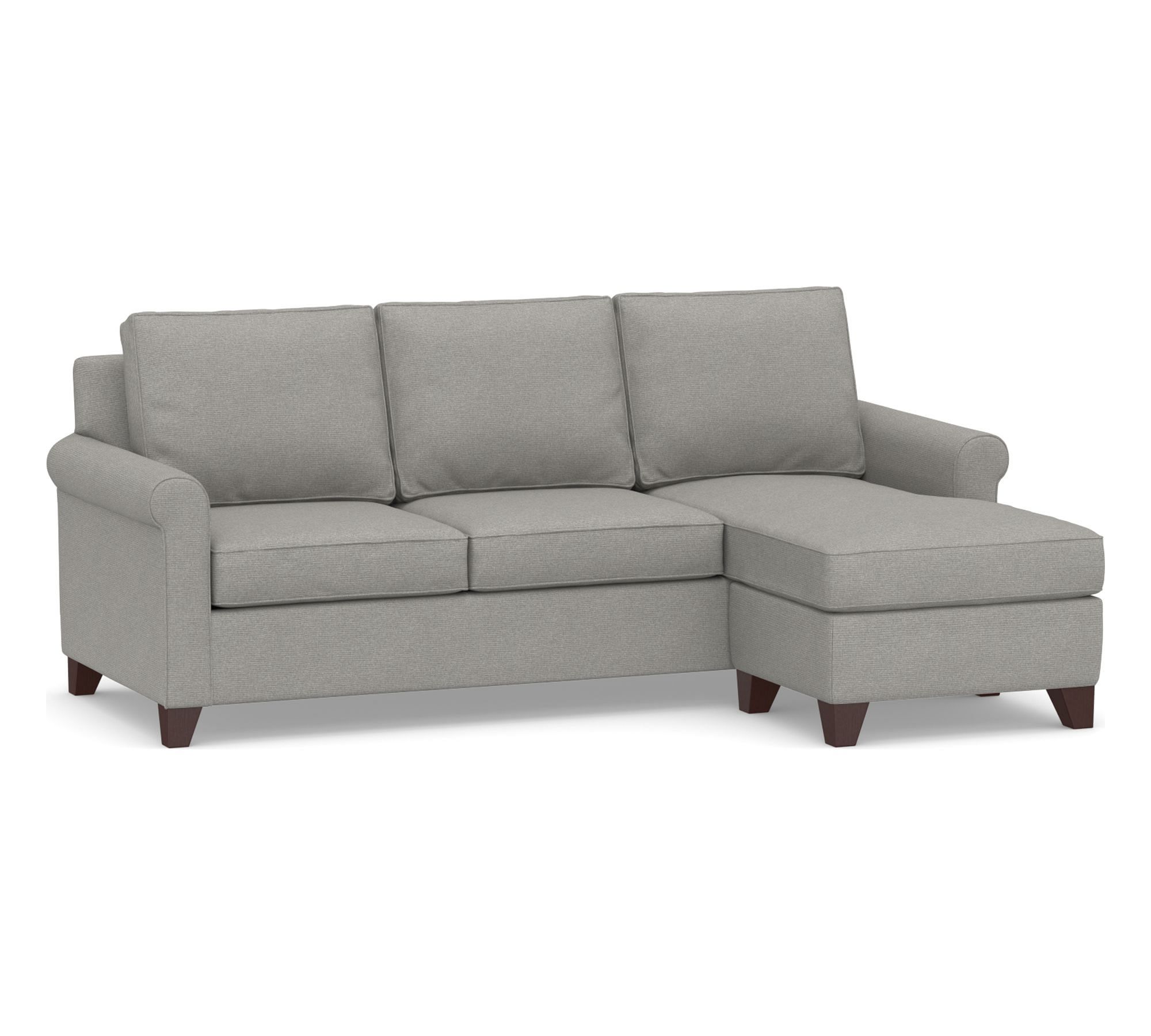 Cameron Roll Arm Reversible Chaise Sleeper Sectional (89") - thumbnail 4