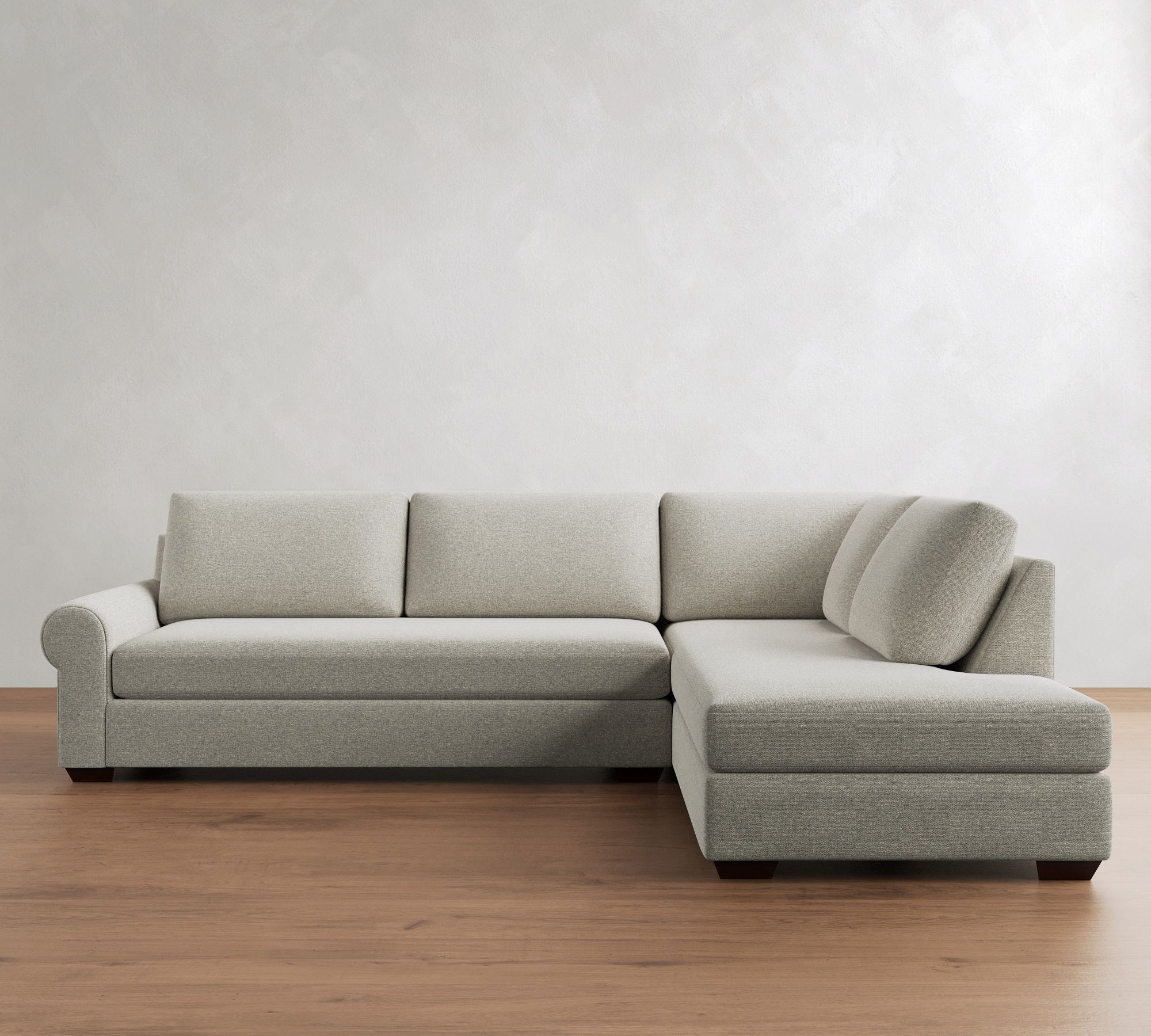 Big Sur Roll Arm Return Bumper Sectional (114"&ndash;146")