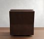 James Square Arm Leather Swivel Chair