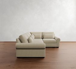 Big Sur Roll Arm Deep Seat 3-Piece Sectional (121")