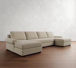 Big Sur Roll Arm Double Chaise Sectional (145"&ndash;198")