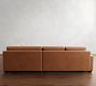 Big Sur Square Arm Deep Seat Leather 3-Piece-Wedge Sectional (129")