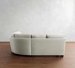 Buchanan Square Arm 3-Piece L-Shaped Curved Wedge Sectional (100")