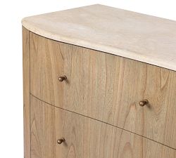 Chandon 6-Drawer Marble Dresser (65")
