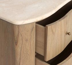 Chandon 6-Drawer Marble Dresser (65")