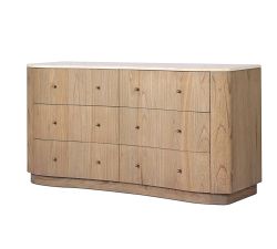 Chandon 6-Drawer Marble Dresser (65")