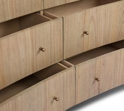 Chandon 6-Drawer Marble Dresser (65")