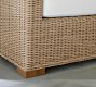Huntington Wicker Square Arm Outdoor Lounge Chair
