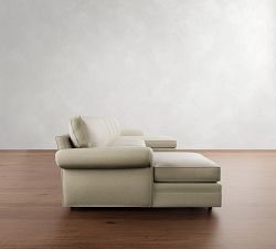 Pearce Roll Arm Double Chaise Sectional (136"&ndash;186")