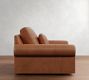Big Sur Roll Arm Deep Seat Leather Swivel Chair