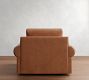 Big Sur Roll Arm Deep Seat Leather Swivel Chair