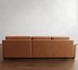 Big Sur Square Arm Deep Seat Leather 3-Piece Sectional (121")