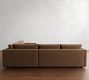 Carmel Slim Arm Leather 3-Piece Wedge Sectional (119")