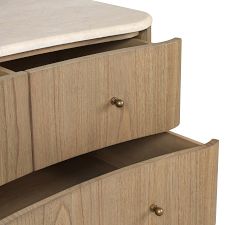 Chandon 5-Drawer Marble Dresser (38.8")