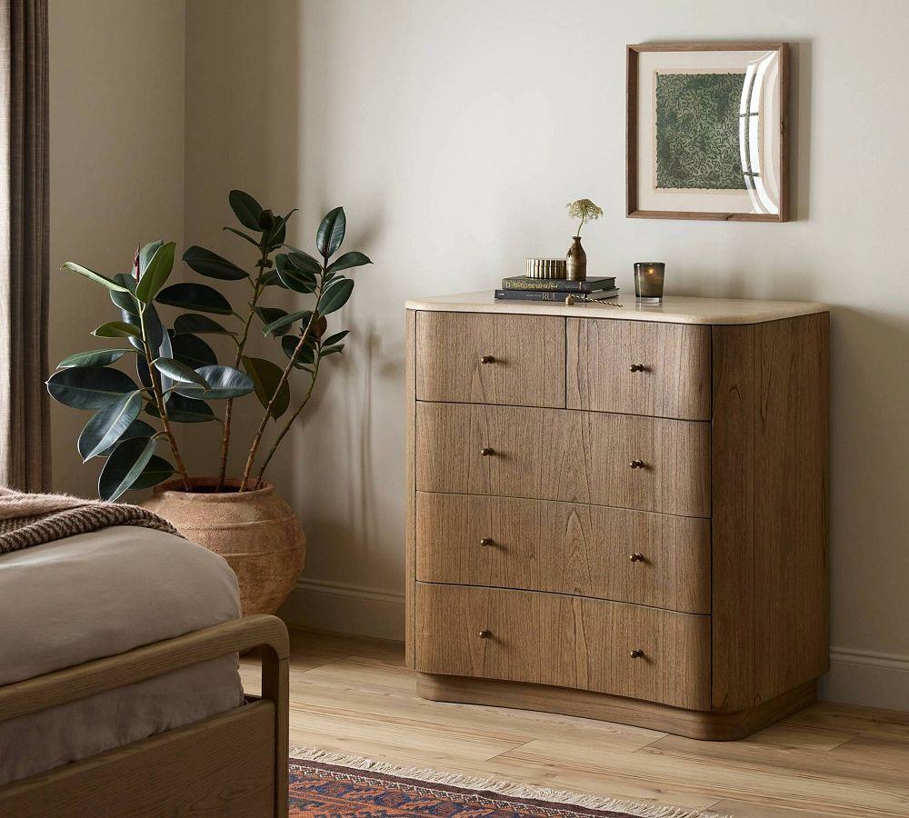 Chandon 5-Drawer Marble Dresser (38.8") by Pottery Barn