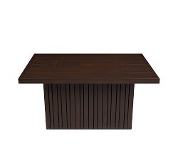 Everest Metal Rectangular Propane Fire Pit Table (52")