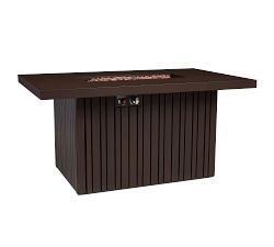 Everest Metal Rectangular Propane Fire Pit Table (52")