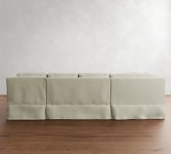 York Slope Arm Deep Seat Slipcovered 4-Piece Chaise Sectional (121")