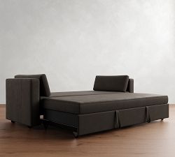 Jake Leather Trundle Daybed Sleeper (86")