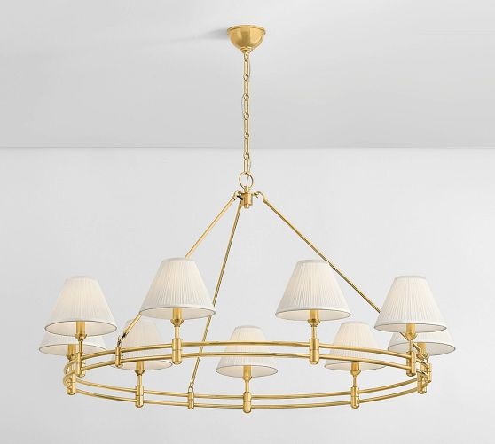 Jamey Large Shaded Round Chandelier (50") by Pottery Barn