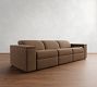 Ultra Lounge Square Arm Leather Modular Sofa (111")