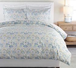 Jessie Scroll Organic Percale Sham