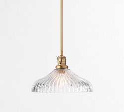 Rod Pendant - Fluted Glass (12")