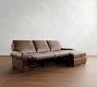 Turner Roll Arm Leather Power Reclining Chaise Sectional (105"&ndash;117")
