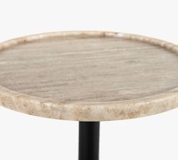 Brunswick Round Marble Accent Table (10")
