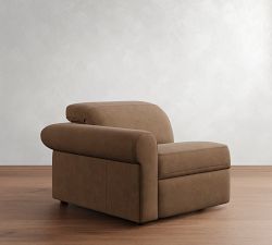 Build Your Own Ultra Lounge Roll Arm Leather Sectional