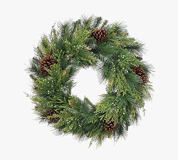 Faux Pinecone &amp; Berry Cedar Wreath