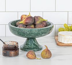 Marble Footed Pedestal Decorative Bowl