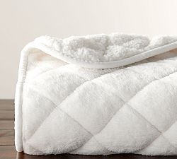 Cozy Sherpa Knit Throw