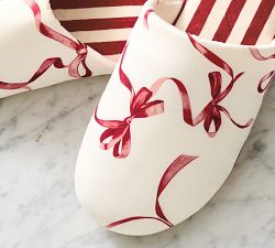 Monique Lhuillier Aubree Bow Slippers