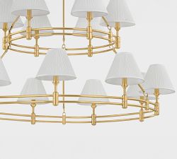 Jamey Two Tiered Shaded Round Chandelier (50")