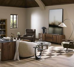 Mazen Round Aluminum End Table (25")