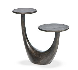 Mazen Round Aluminum End Table (25")