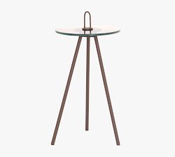 Round Glass Accent Table