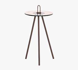 Round Glass Accent Table