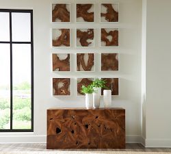 Live Edge Teak Framed Wall Art