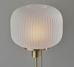Nausica Ribbed Glass Table Lamp (14")