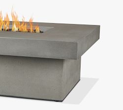 Chrisley Concrete Rectangular Propane Fire Pit Table with Propane Tank Storage(60")