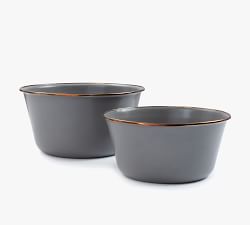 Enamel Mixing Bowls - Set of 2