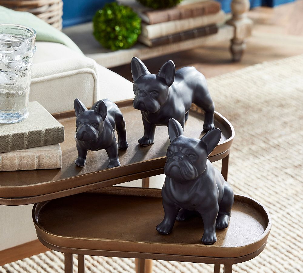Handcrafted Frenchie Trio Decorative Objects, Set of 3 by Pottery Barn