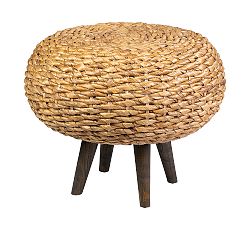 Woven Abaca Round Ottoman
