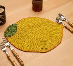 Handcrafted Lemon Placemat, Set of 4