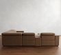 Ultra Lounge Square Arm Leather Reclining 6-Piece Sectional (130")